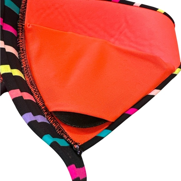 Victorias Secret Multicolored Striped Bikini Halter Top Womens Size Large - Picture 5 of 7